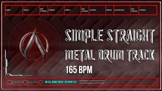 Simple Straight Metal Drum Track 165 BPM | Preset 3.0 (HQ,HD)