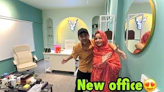 Revealing my new office with mama | ab poori family mujhsy naraz hojaigi