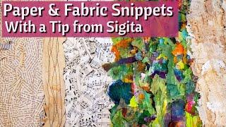 Make Ahead Paper & Fabric Snippets | Quick & Easy Embellishments