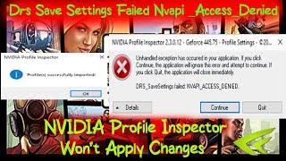 How to fix Nvidia Profile inspector 2021 Unhandled exception has occurred in your application- ibrax