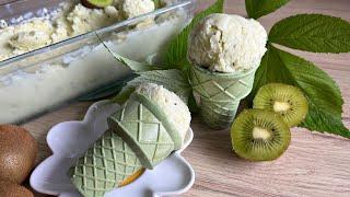 Take a few pieces of kiwi and create something delicious/ amazing yoghurt kiwi ice cream