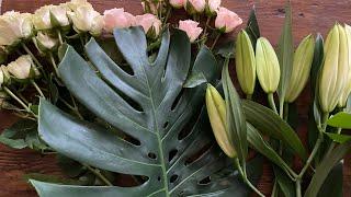 Valentines DIY Monstera Flower Arrangment