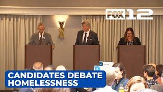 Portland top mayoral candidates meet for debate, homelessness remains key issue