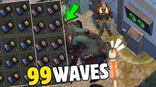 HOW MANY BLUE CARDS CAN YOU GET FROM 99 WAVES! Last Day On Earth: Survival