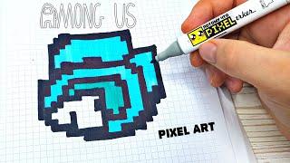 AMONG US • МЁРТВЫЙ  МИРНЫЙ PIXEL ART - РИСУНКИ ПО КЛЕТОЧКАМ DRAW