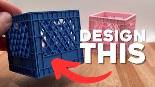 How to Design this 3D Printable Crate in Fusion 360