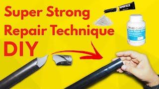 Super Strong DIY Repair Technique | Super Glue & Acrylic Powder