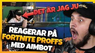 REAGERAR PÅ FORTNITE PROFFS SOM HAR AIMOT *JAG ÄR MED HAHA*