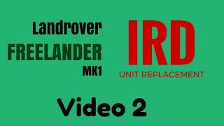 Landrover Freelander Ird Unit Removal Pre 2001 Petrol Vid 2