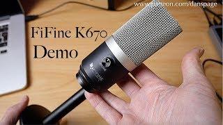 FiFine K670 USB Microphone - Sound demo using Voice, Acoustic and Electric guitars