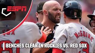 BENCHES CLEAR in Rockies' BLOWOUT of Red Sox  | ESPN MLB