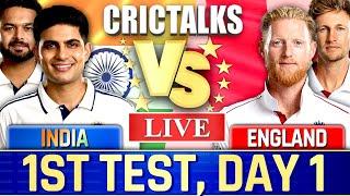 Live: India vs England, 1st TEST, Day 1 ,Cricket Live Match Today, Session 3, Match Live, IND vs ENG