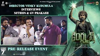 Director Venky Kudumula Interviews Nithiin & GV Prakash | Kingston Pre Release Event | Divyabharathi