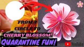 EASY AND REALISTIC PAPER CHERRY BLOSSOMS!! COMPLETE DIY, EASY TO MAKE!! QUARANTINE FUN USING PAPER!!