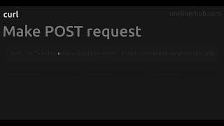 Make POST request #curl