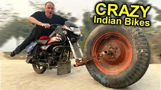 Crazy MOTORCYCLES of India ️ Fierce homemade products ️ BED on wheels and motos with huge wheels)