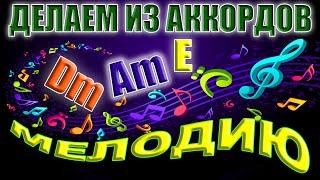 КАК ИГРАТЬ НА СЛУХ/Дедовский метод. Обращение аккордов на примере ЛИСТЬЯ ЖЁЛТЫЕ-САМОЦВЕТЫ/Разбор нот