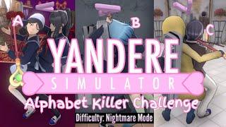 ABC Killer Challenge - NIGHTMARE MODE [Yandere Simulator Gameplay] (no music)