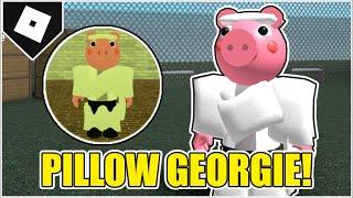 How to get "PILLOW GEORGIE" BADGE + GEORGIE MORPH in PIGGY RP CUSTOMS ROLEPLAY! [ROBLOX]