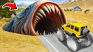 Testing SUPERCARS vs HUGE MONSTER POTHOLES in GTA 5!