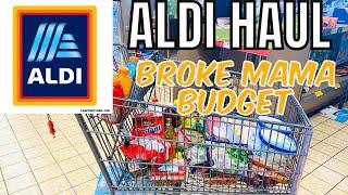 Aldi Haul | Broke Mama Budget  Grocery Shopping For The House