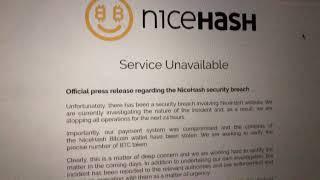 Nicehash hacked badly. 62 000 000$$ loss