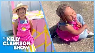 Kelly Clarkson Meets Adorable Girl Behind Viral Lemonade Stand Meltdown