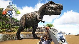 ARK: Survival Evolved - SNIPER RIFLE HUNTING DINOSAURS!! (ARK Ragnarok Gameplay)