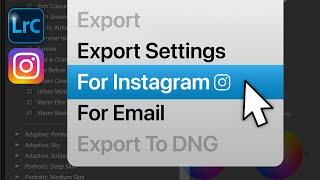 The BEST Export Settings In Lightroom Classic For Instagram #2MinuteTutorial