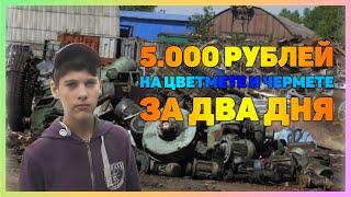 Сдал МЕДЬ и ЗАРАБОТАЛ 5000 рублей за 2 дня на цветмете и чермете в 14 ЛЕТ!