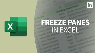 Excel Tutorial - How to FREEZE PANES on a worksheet