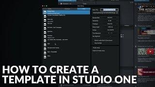 Studio One Minute: How to Create a Template in Studio One