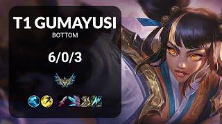 T1 Gumayusi Zeri vs Swain BOTTOM - KR CHALLENGER Patch 14.5