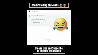 ChatGPT telling dad jokes  #shorts #chatgpt #chatgptexplained #chatgpt3 #chatgpttutorial #comedy