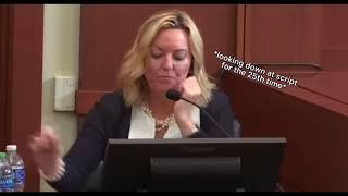 Amber Heard’s witness reading a script gets caught!