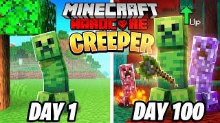 I Survived 100 Days as a Creeper in Hardcore Minecraft.. Here's What Happened...