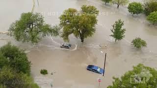 08-22-2022 Haltom City, TX -  Rapid rise in creek causes homes to be evacuated