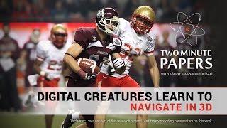 Digital Creatures Learn to Navigate in 3D | Two Minute Papers #153