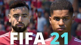 The FIFA 21 Manchester United Faces of All Players