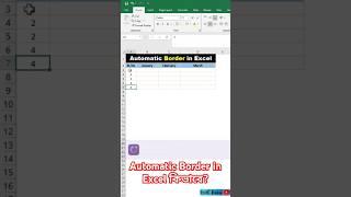 Automatic Border Color in Excel | Excel tips & tricks | Excel tips #shorts #ytshorts @ExcelBabu