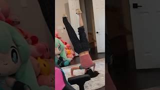 Emiru Does A Handstand