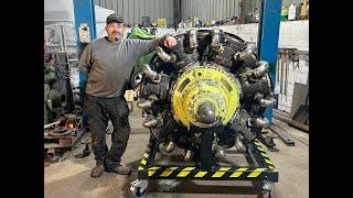 Bristol Hercules Engine In The Workshop For Inspection.