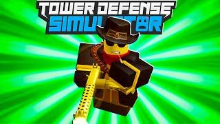 How OP is The GOLD Cowboy In Tower Defense Simulator SOLO MODE Roblox