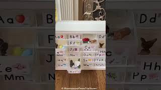 Free labels ️ #montessori DIY language cabinet #preschool #montessoriathome #diy #freeprintable