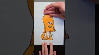 Making DIY Paper portrait of Tung Tung Tung Sahur