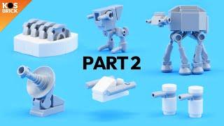 Lego Star Wars Hoth Battle AT-AT and AT-ST Diorama - Part 2 (Tutorial)