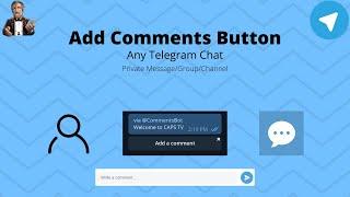 Add Comments Button | Private Message, Group or Channel | Comments Bot | Telegram