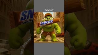 Russ-Hulk Is ANGRY When HUNGRY Eating Special SNICKER Is Not Enough  #shorts #aiart #memes