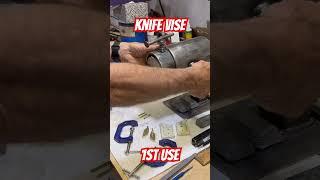 First Use: Knife Vise #homemade #diy #montana #knife