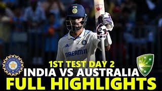 India vs Australia Full Highlights 1st Test 2024 Day 2 | IND VS AUS